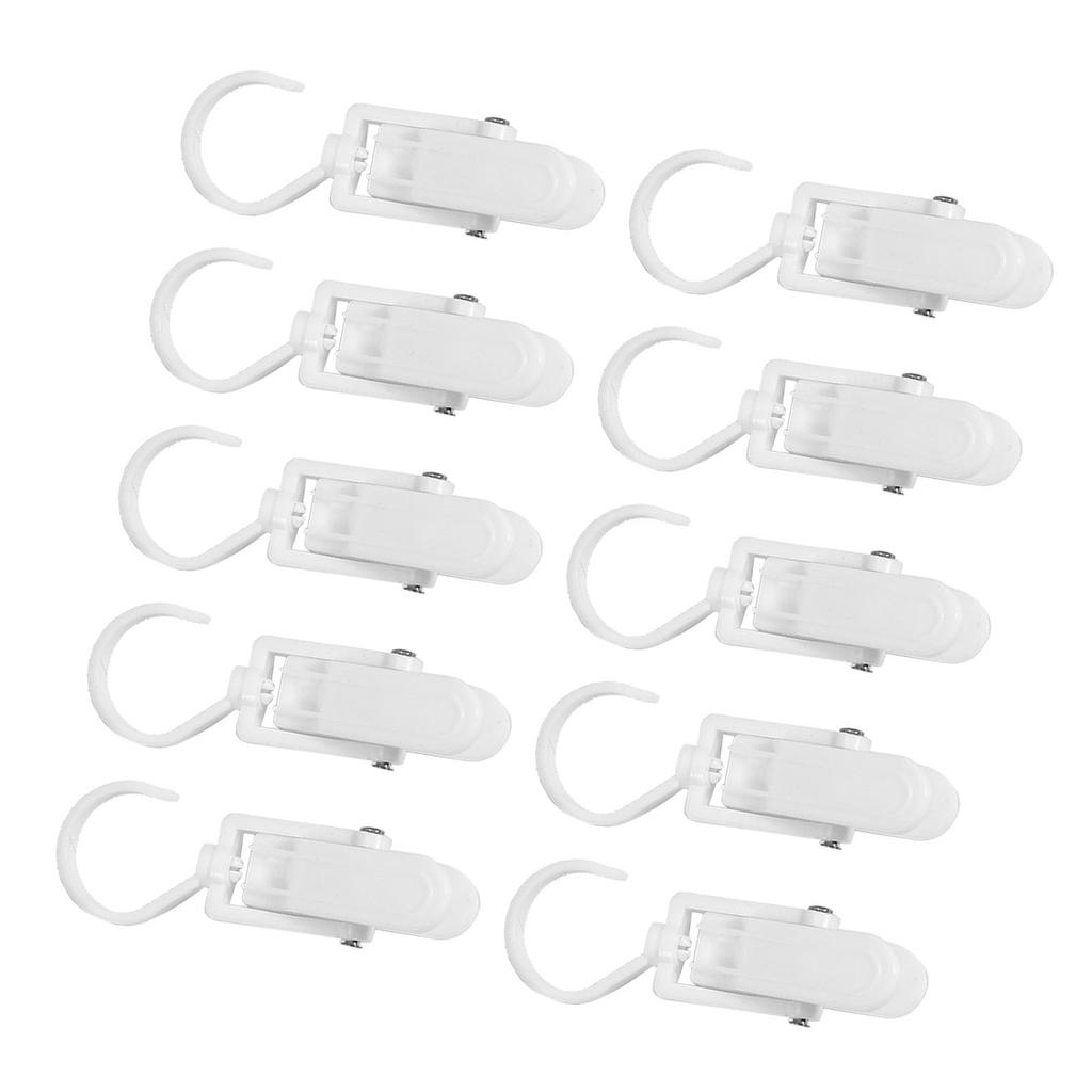 10pcs Clothes Hook Clips Multi Purpose Strong Load Bearing Rotatable Plastic Hat Hanging Clips for Socks Curtains