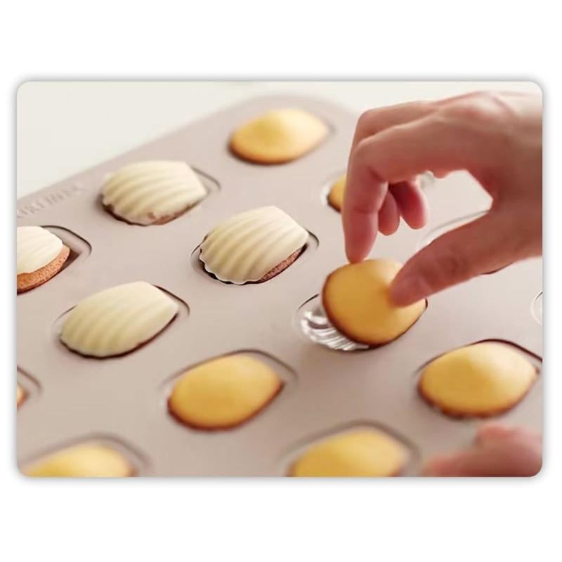 Форма для выпечки мадлен в форме ракушки, 6/12 ячеек, форма для десертов, для быстрой выпечки, углеродистая сталь, антипригарное покрытие, легкая очистка, дизайн