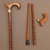 Hand Carved Wooden Walking Cane: Grape  Vines Handle, Artisan Crafted