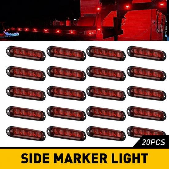 46LED Side Marker Amber Lights Clearance Light Truck Trailer RV Waterproof EOA