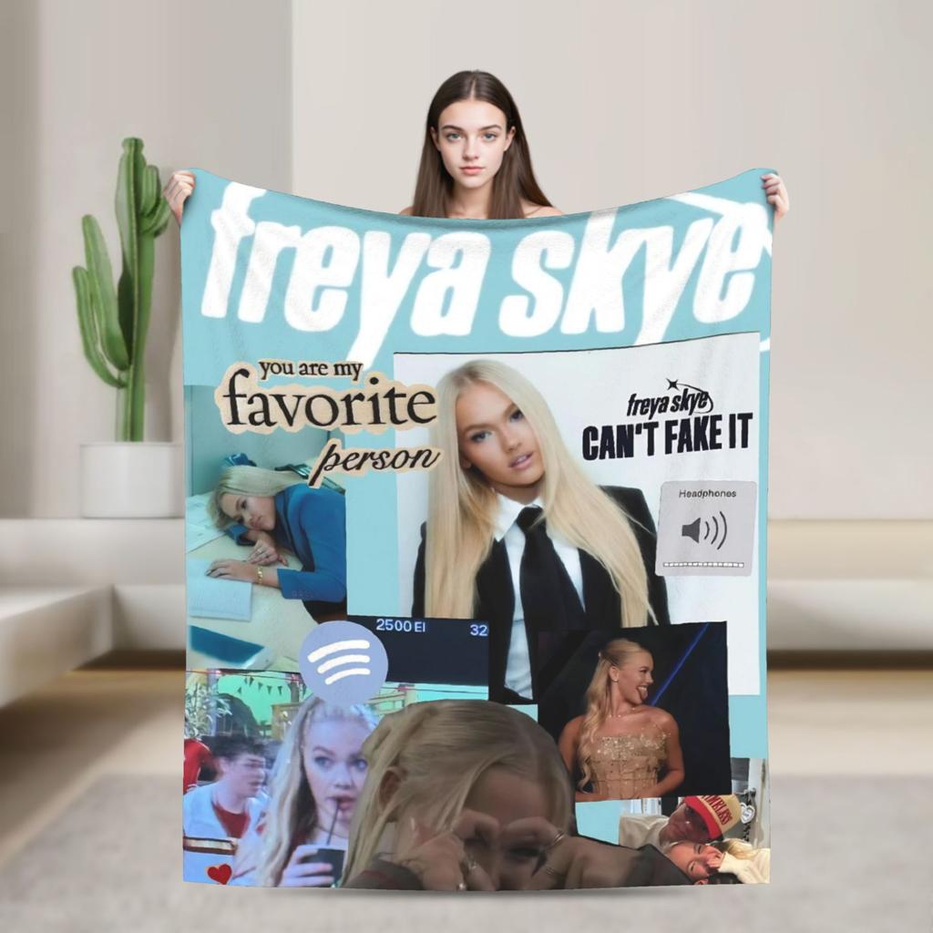 Супермягкое одеяло Freya Skye Плюшевое постельное белье для путешествий Пледы Забавный фланелевый покрывало для гостиной Покрывало для дивана-кровати