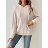 Women's Top Shirt Fall/Winter Long-Sleeve Shirt Knit Pullover Hoodie Pocket Sweatshirt