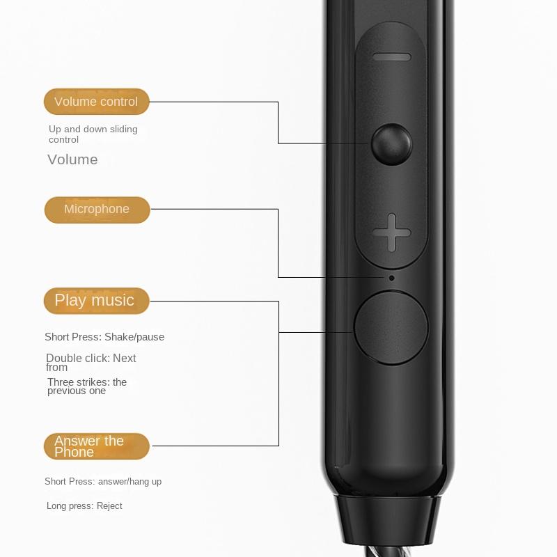 X6 Сабвуфер ушного типа для мобильного телефона Проводные наушники-вкладыши