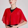 Women's Summer Chiffon Shawl with Camisole Dress and Lightweight French Style Cardigan Cover-Up