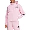 Adidas ЗНЕ. Толстовка с капюшоном на молнии True Pink для женщин в уличном стиле JC5393