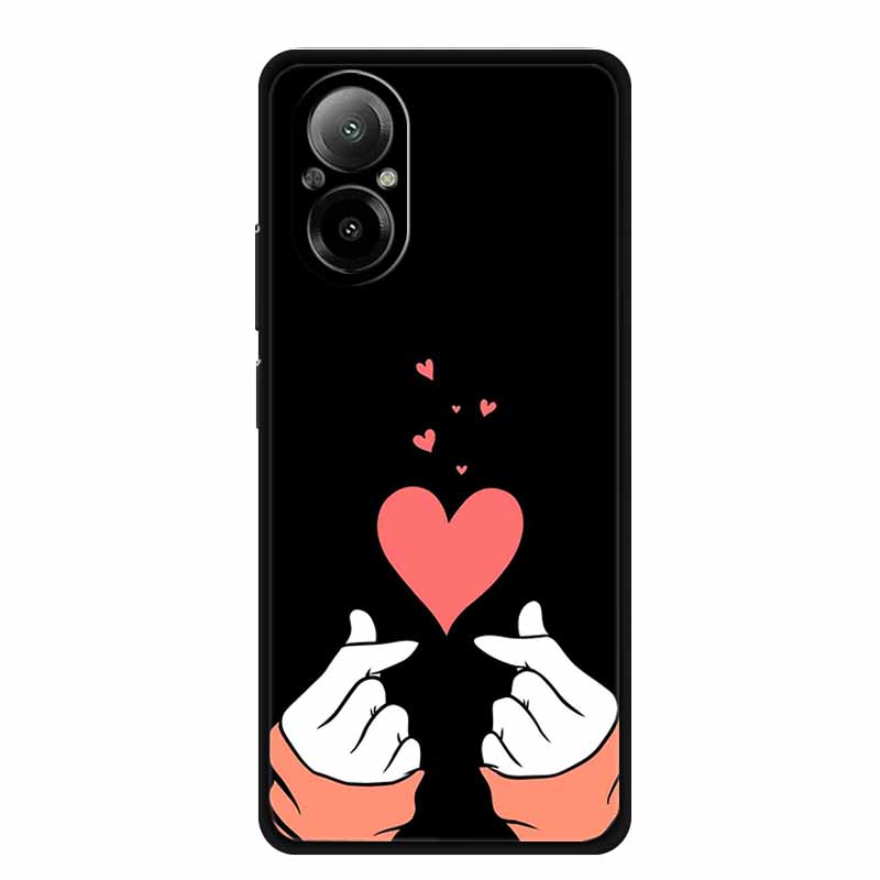 Для Realme C67 4G Чехол Роскошный Мягкий Силикон ТПУ Чехлы для Телефона Задняя Крышка Для RealmeC67 C 67 4G RMX3890 Ударопрочный Любовь Милый funda