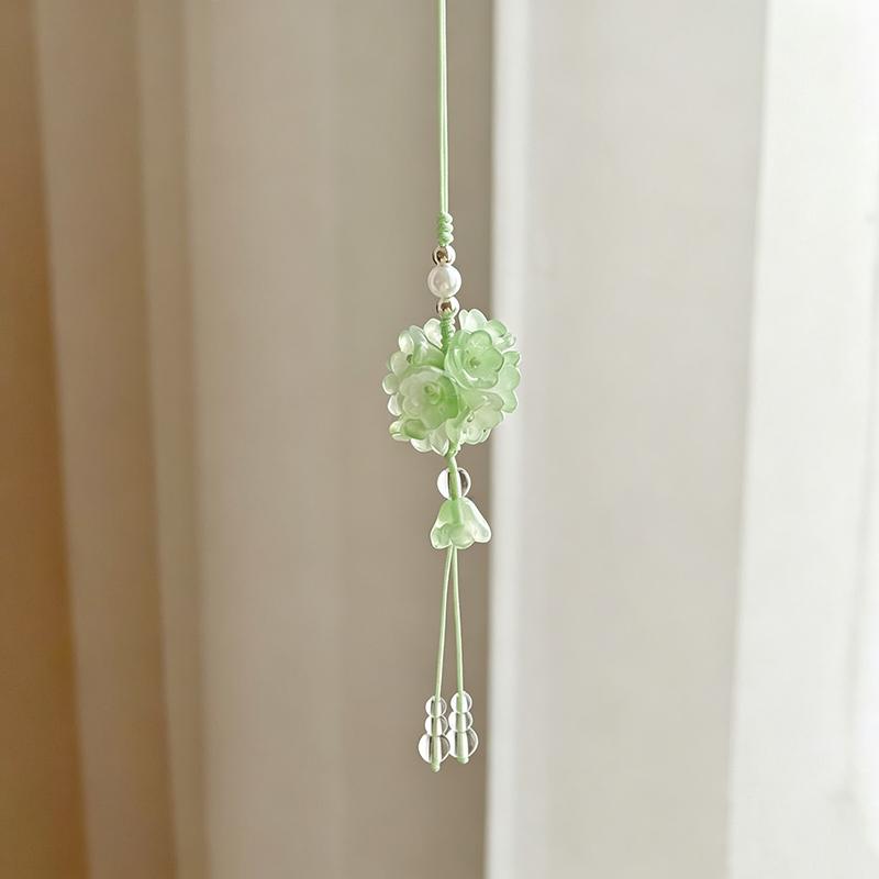 Captivating Bellflower 1Pcs Hanging Ornament with Tassel Perfect for Car Interior Decor