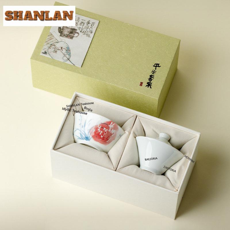 Hand-painted Orchid Tea Set Complete Set Ancient Tea Ceremony Set Tea Maker Teapot And Tea Cup Set Chinese Tea Set Ornaments