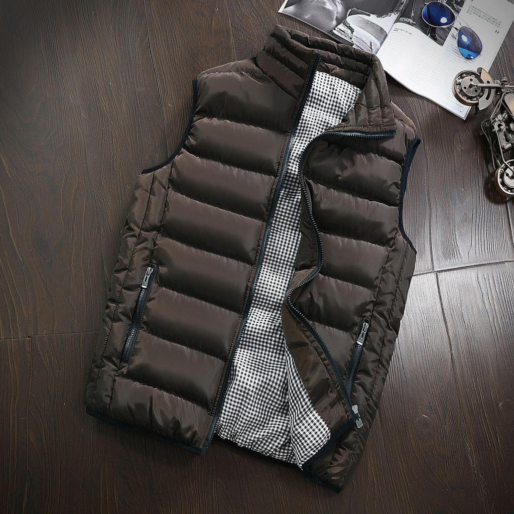 Men's Korean Style Autumn/Winter Warm Down Cotton Sleeveless Jacket