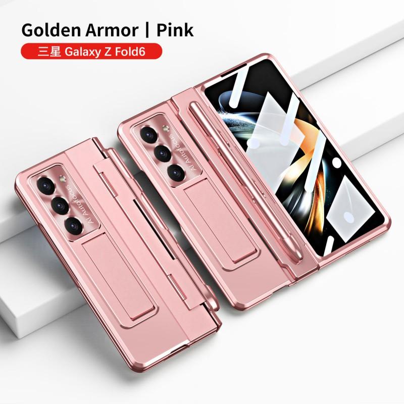 Slim Hinge Cover Z Fold7 Fold6 Fold5 Electroplated PC Case With Kickstand Shockproof Scratch Resistant