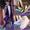 LED Light-Up High-Top Shoes, Casual Sports Sneakers for Boys and Girls