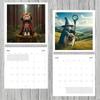 Original Illustrations Cartoon Cat Calendar Medieval Hanging Wall Calendary  Family Office Supplies