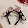 Pearl Hanfu Headband Bow Ancient Style Hair Hoop Antique Chinese Style Headwear  Children