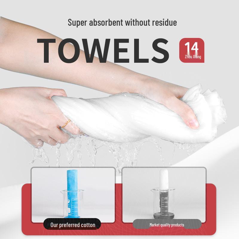 Portable Compressed Pure Cotton Face Towel: Thick, Disposable, Travel-Friendly, Individually Boxed