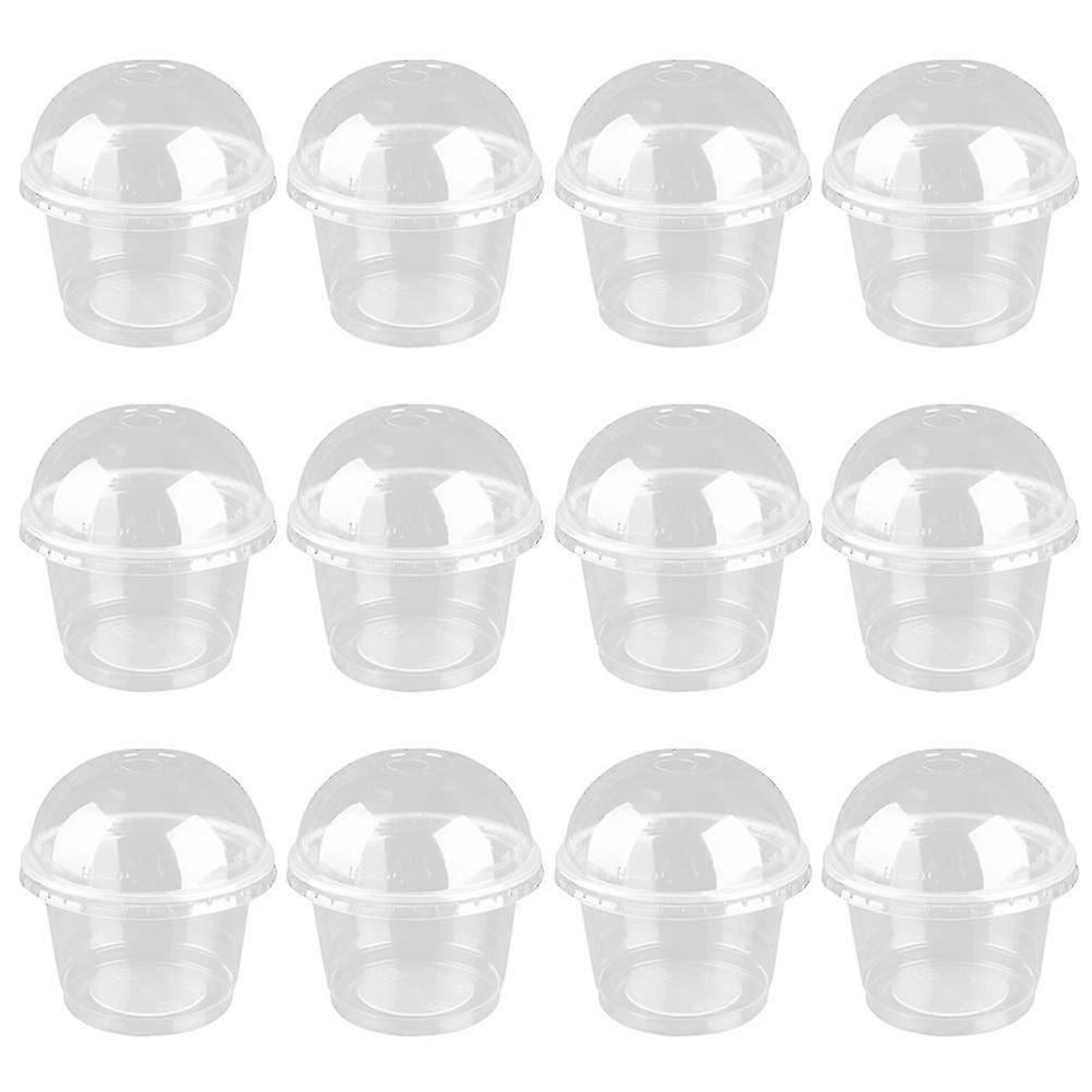 20Pcs Transparent Dessert with Sturdy Lids for Kitchen Use