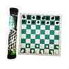 Chess Set Roll Up Board Educational with Carry Tube Portable Travel Games for