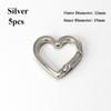 5pcs Black Gold Silver Carabiner Heart Snap Clasp Clip Push Trigger  Purses Handbags Buckles