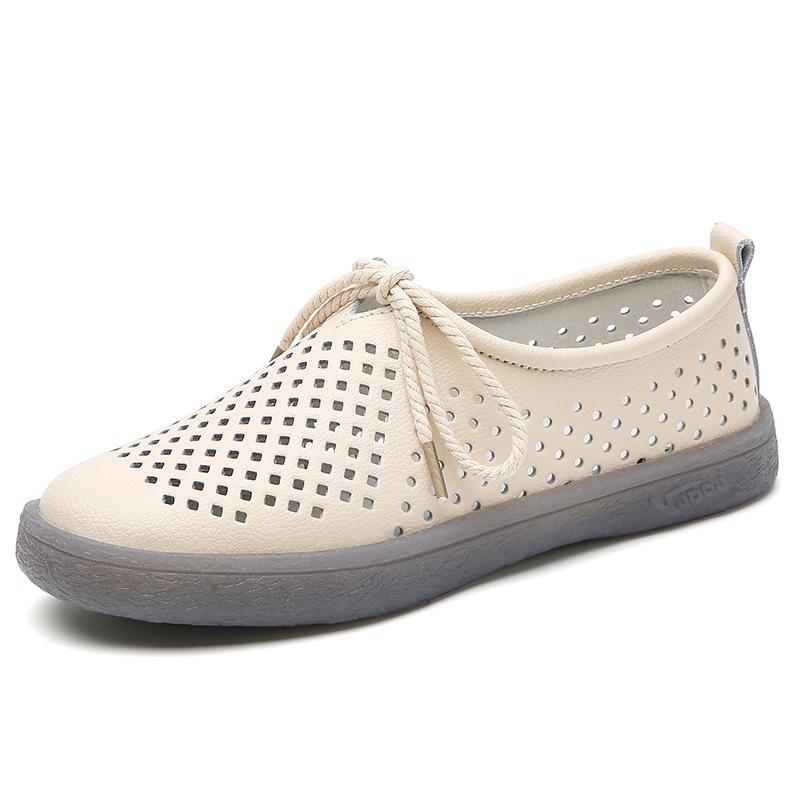 Женская повседневная обувь из натуральной кожи, женские лоферы без шнуровки, женские мокасины на плоской подошве, женская обувь для вождения, обувь для мам с вырезами