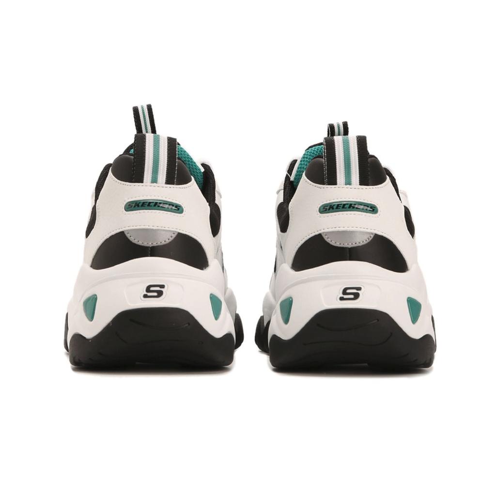 Skechers DLites 3.0 Mesh Удобные Прочные Легкие Низкие Повседневные Кроссовки Мужские Черно-Белые 237152-WGRN
