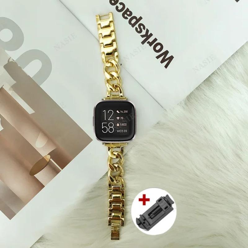 Металлический ремешок для Fitbit Versa 1/Versa 2/versa 3/Versa 4 Band Роскошный браслет-браслет для Fitbit Versa Lite/Sense 2 Strap