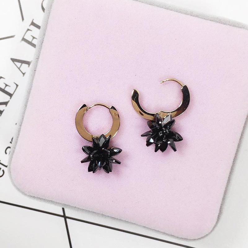 Rose Gold Geometric Titanium Steel Earrings for Women - Stylish, Simple Designs