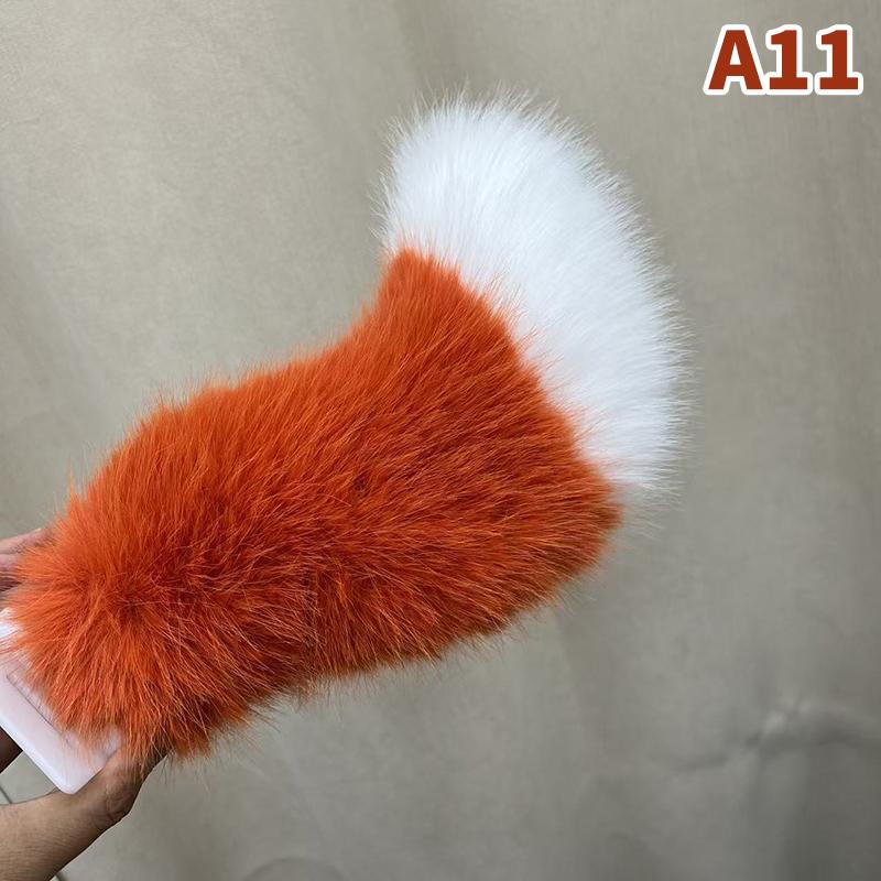 Remote Control Electric Car Tail Electric Bicycle Tail Wagging Moving Rechargeable Plush Animal Tail Auto Motorcycle Decoration