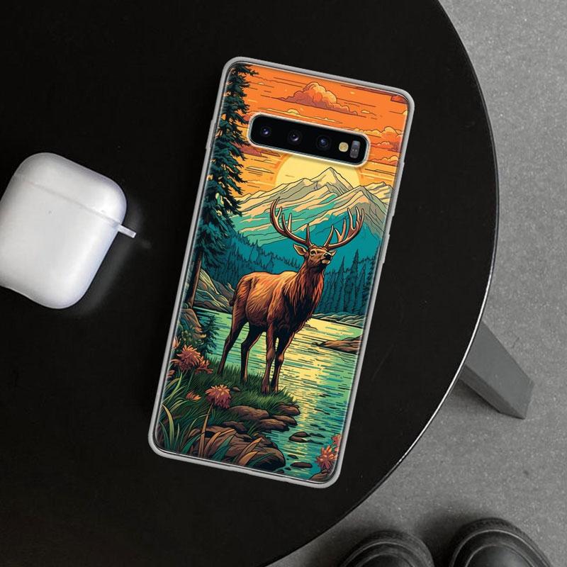 Deer Hunting Camo Phone Case Cover for Samsung Galaxy S26 S25 Edge S24 S23 Ultra S22 Plus S21 FE S20 + Art Customized Fundas Gal