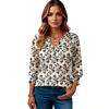 Blouses For Women Dressy Casual 3/4 Length Sleeve Womens Tops O Neck T Shirts With Smocked Cuffs