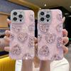 Чехол для телефона Apple 16promax с узором из ракушек и бриллиантовым сердцем, трехмерный бриллиантовое сердце 3D узор, чехол Apple 16p