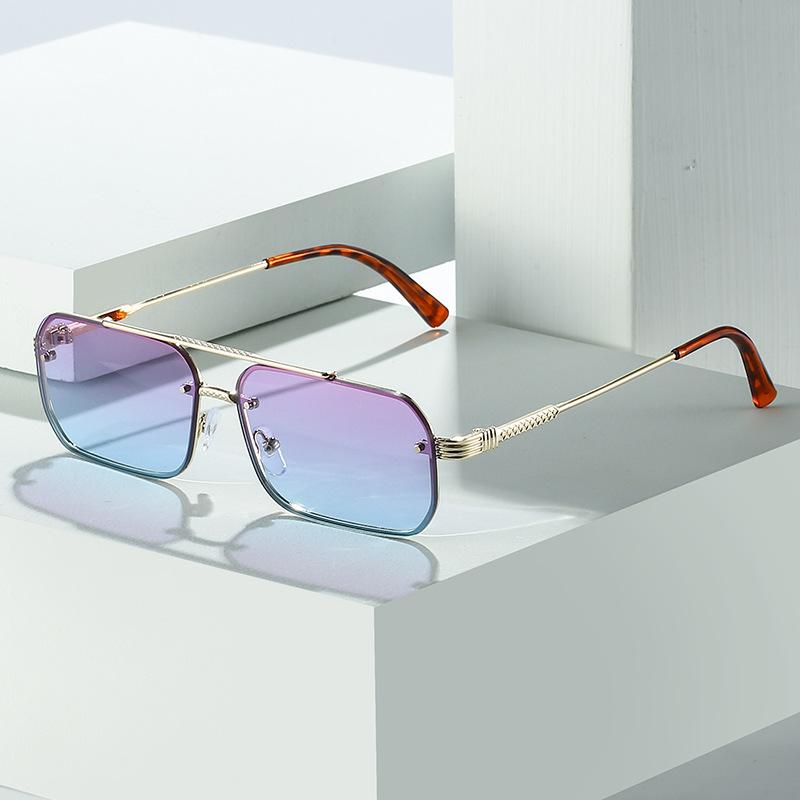 Солнцезащитные очки в ретро-стиле, квадратные, мужские и женские трендовые солнцезащитные очки, прозрачные солнцезащитные очки в морском стиле