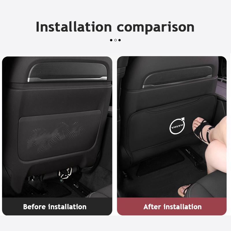 Автомобильные коврики-защита от пинков для салона, защитные коврики на спинку сиденья, аксессуары для Volvo XC90 V90 V60 XC60 V40 EC40 EX40 S80 S60 S90 C40 XC