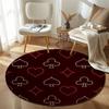 Boho Round Botanical Multicolor Area Rug, Non-Slip Floor Mat for Kitchen
