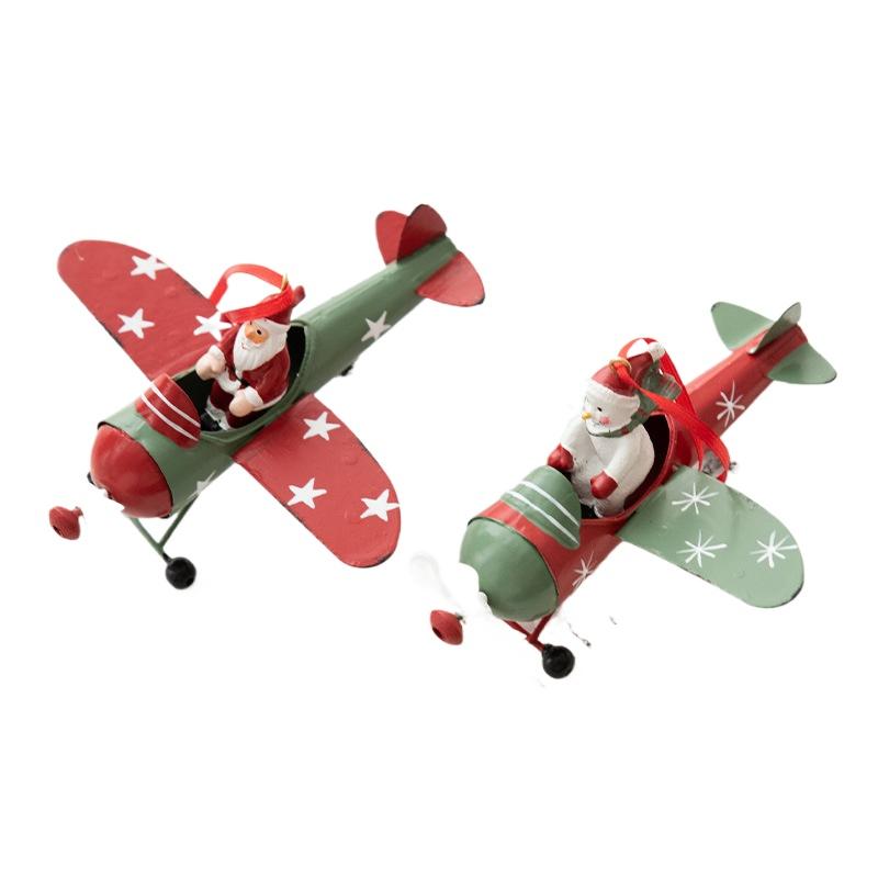 Ретро Железная Рождественская Подвеска Античный Стиль Сани Санта-Клауса Рождественская Елка Подвесное Украшение Орнаменты Снеговик Декоративный