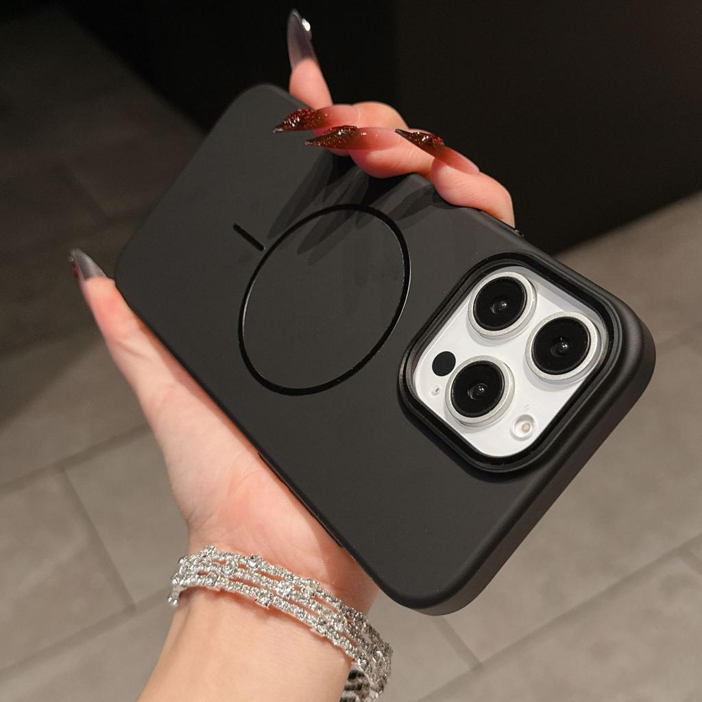 Подходит для iPhone17promax Чехол для телефона с тонким ощущением кожи, с магнитным притяжением в виде круга, Apple 16, передовое ощущение, противоударный, жесткий PC чехол 15