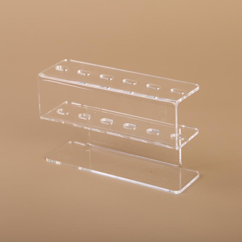 Acrylic Eyelash Tweezer Storage Holder Set of 6 Durable Makeup Tools with Convenient Stand Shelf for Eyelash Extensions