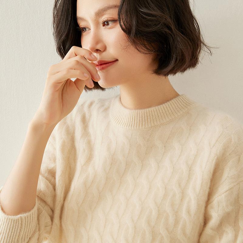 Женский кашемировый свитер Qinghe cashmere 100% кашемир осенне-зимний кашемировый утолщенный пуловер мягкий и теплый