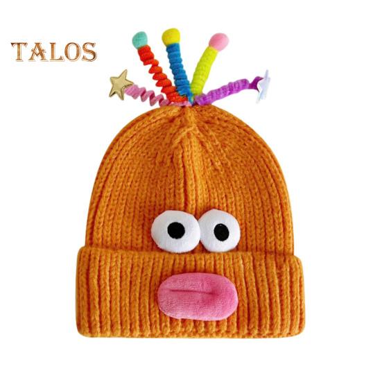 Мультяшная шерстяная шапка с выдвижными щупальцами, теплая вязаная шапочка для детей, реквизит для фотосъемки, головной убор для катания на лыжах, походов, термошапка для взрослых и подростков