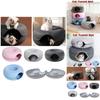 Plush Felt Cat Bed Circular Tunnel Design For Cats Of All Seasons Soft And Removable