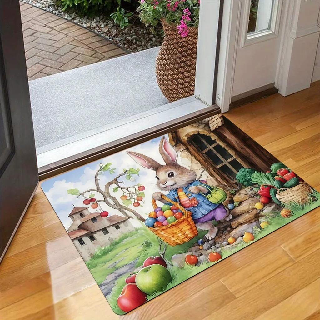 1PC Teddy Dog Pattern Door Mats Kitchen Rugs Non-Slip Pop arts design Bedroom Rugs Bath Mat Carpet for Home Sink Laundry Decor