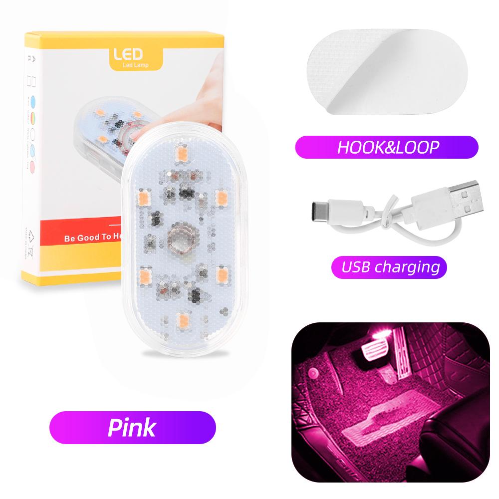 5V Автомобильный свет салона Finger Touch Sensor Switch Auto Roof Потолочная лампа для чтения USB Charge Светодиодные атмосферные огни Открытая дверь автомобиля Сигнальная лампа 6 цветов