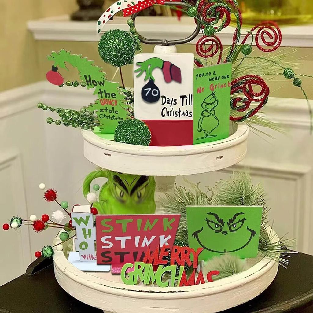 Christmas Tiered Tray Decor Christmas Decoration Inspireds Holiday Decor Inspireds Christmas