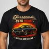 1970 Barracuda HEMI Ретро Закат Масл-кар Унисекс Графическая футболка Подарок