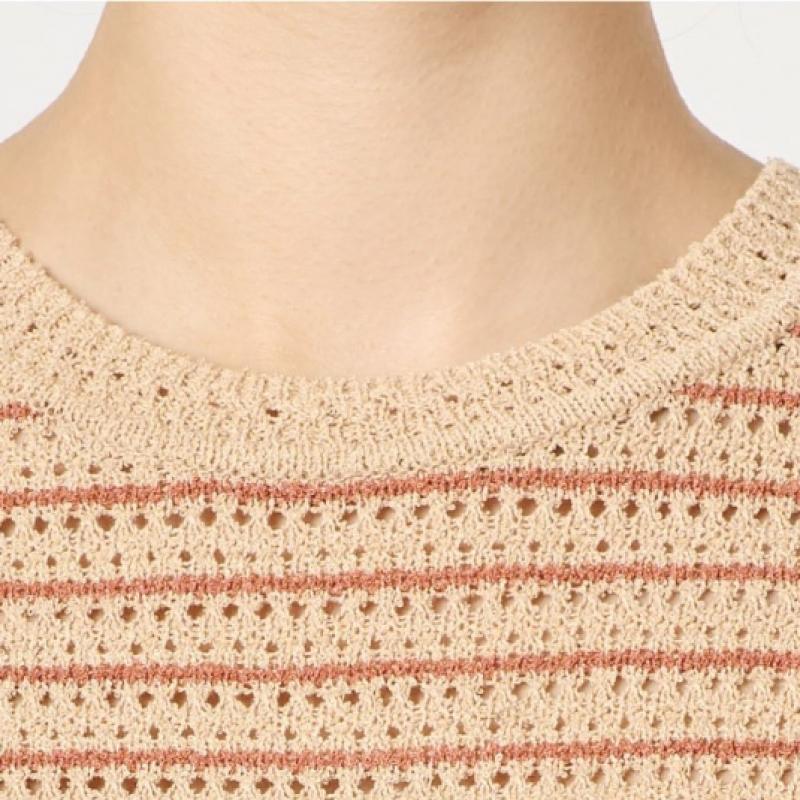 BCBG Полосатый трикотажный топ с коротким рукавом B4m5k428