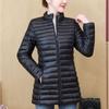 Women's Winter Thickened Waisted Standing Collar Plus Size Warm Jacket Loose Windproof Warm Top