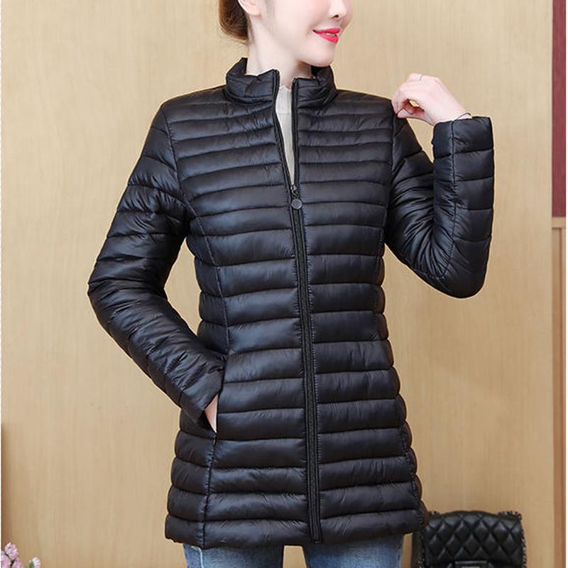 Women's Winter Thickened Waisted Standing Collar Plus Size Warm Jacket Loose Windproof Warm Top
