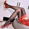 8D Oily Silky Black High-Fork Sexy Stockings for Women