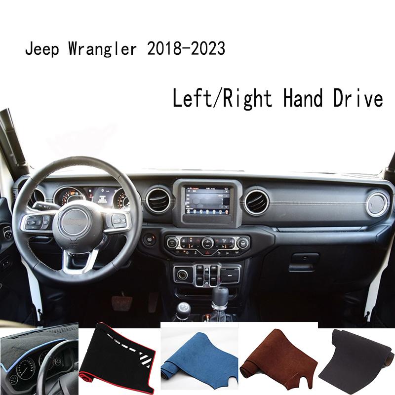 Для Jeep Wrangler Rubicon JL 2018-2023 Dashmat Dashboard Cover Instrument Panel Sunscreen Pad Decorations