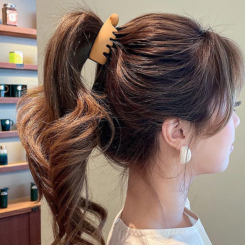 Матовые высокие зажимы для хвоста, сплошной цвет, зажим «банан», женские аксессуары для прически, модные заколки для хвоста, когти, заколки для волос