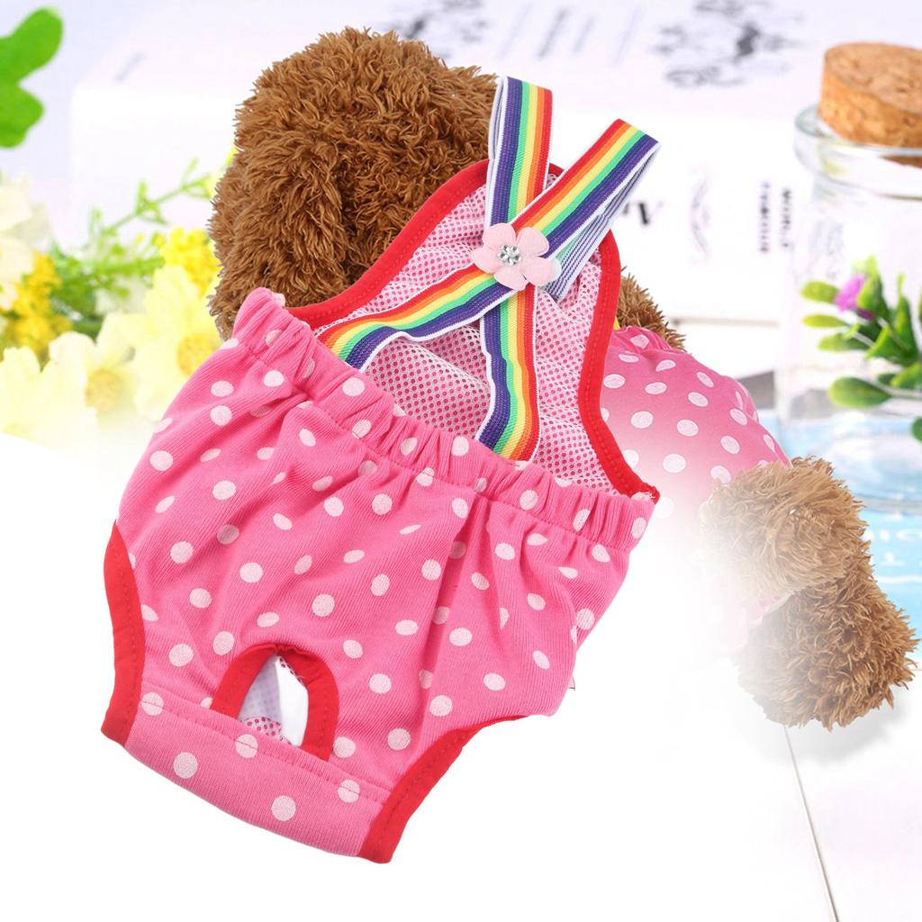 Подгузник для щенков и собак, менструальный, нижнее белье, многоразовые, моющиеся шорты, розово-красный, XS