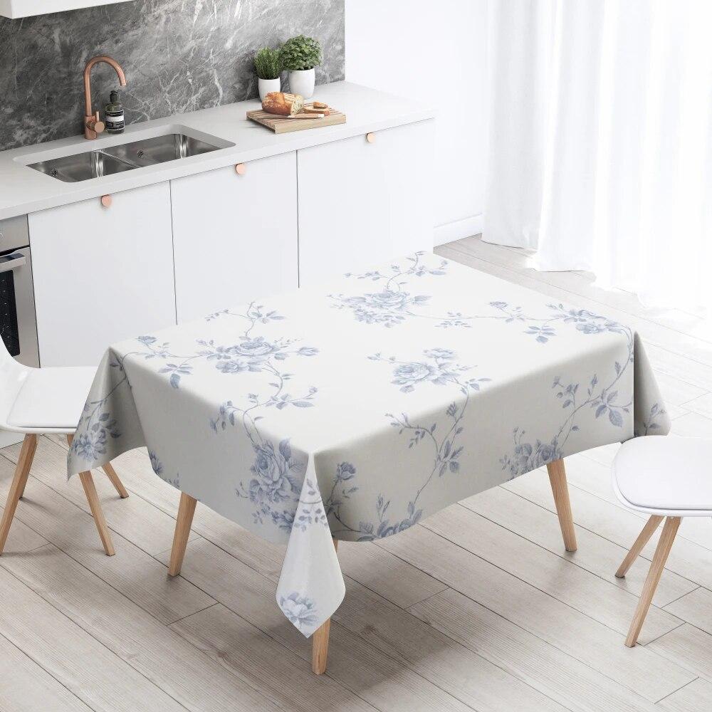 Скатерть с цветочным рисунком, домашний декор, устойчивая к пятнам, водонепроницаемая скатерть, украшение для стола, прямоугольные кухонные столешницы для камина